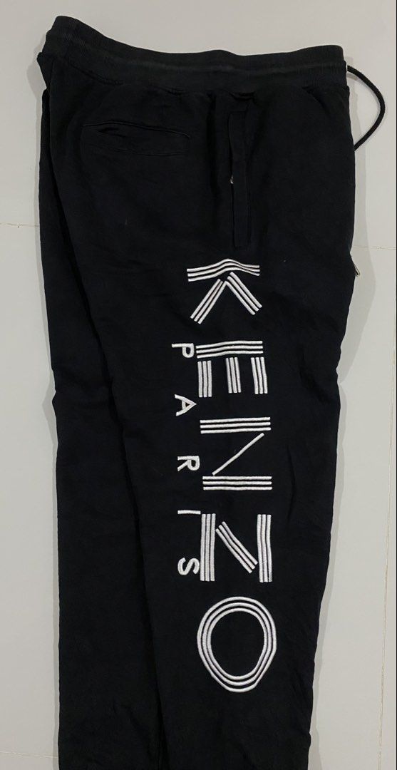 Kenzo Cuffed Pants (Category: Joggers) located in Manila. Submitted by castromerb32733 (Listing ID 1460130107, Image 3). Description: Kenzo Cuffed Pants Embroid design Waist 30-40 Lenght 40 Good condition Need wash.