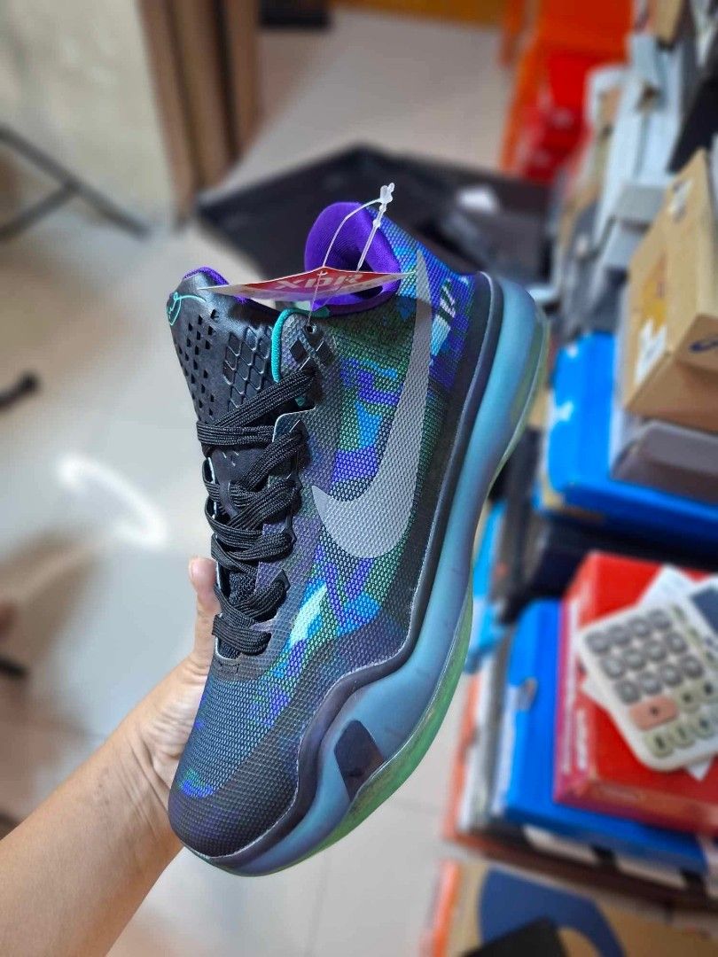 Kobe 10 peach jam also known as overcome (Category: Sneakers) located in Santa Ignacia. Submitted by grandwind-8a24 (Listing ID 1460218054, Image 2). Description: Kobe 10 peach jam/overcome Brandnew with box Size Euro 44/28cm Actual photo posted with multiple colors, gumsole, with XDR tag.