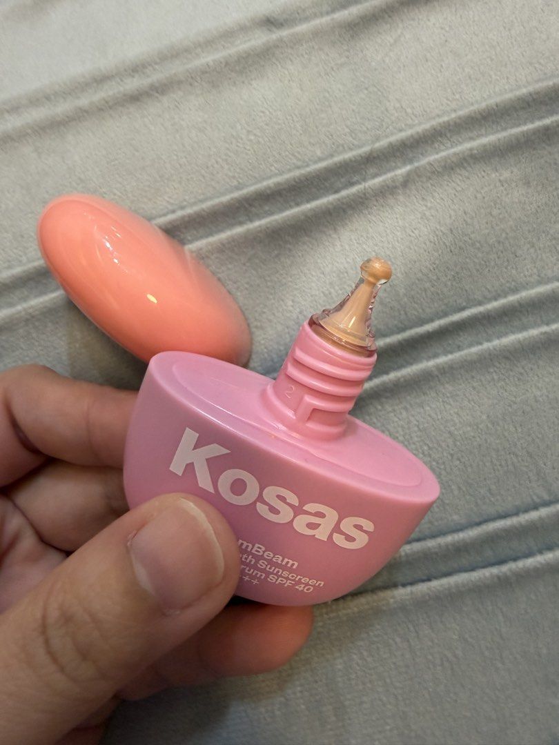 Kosas DreamBeam Sunscreen original 15ml Mini (Category: Makeup) located in Quezon City. Submitted by meemeec (Listing ID 1460194746, Image 3). Description: Swatched it only. 90% used. Not for me. Bought 1st qtr of the year. Original price 1k plus. Selling it 50% off Expiry date 03/2028.