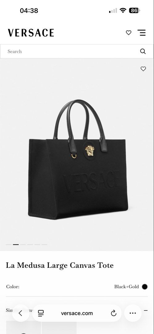 La Medusa Large Tote Bag (Category: Luxury Bags & Wallets) located in Manila. Submitted by iambaraha (Listing ID 1460298272, Image 3). Description: Bought in Vietnam last June 2025 Used once for a fashion show I can provide Photos, Slight stain on the dust bag, but the entire bag is perfectly fine, Original Price is P114,000.00 Selling for P75,000.00 (Slightly Negotiable if will buy this week Sept 8-12) RFS will add for my medical needs, speciall