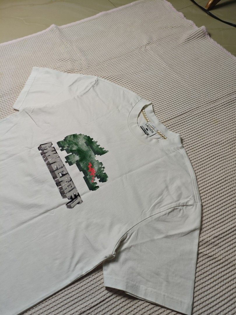 Lacoste X Minecraft T-shirt (Category: Tshirts & Polo Shirts ) located in Dapitan. Submitted by vincesabejon (Listing ID 1460108837, Image 3). Description: Lacoste X Minecraft T-shirt L On Tag 21" Width 30" Length Excellent Condition No Issue Need Wash Php:📥📥📥 Loc: Mindanao Unli vouch and vc for safety!.