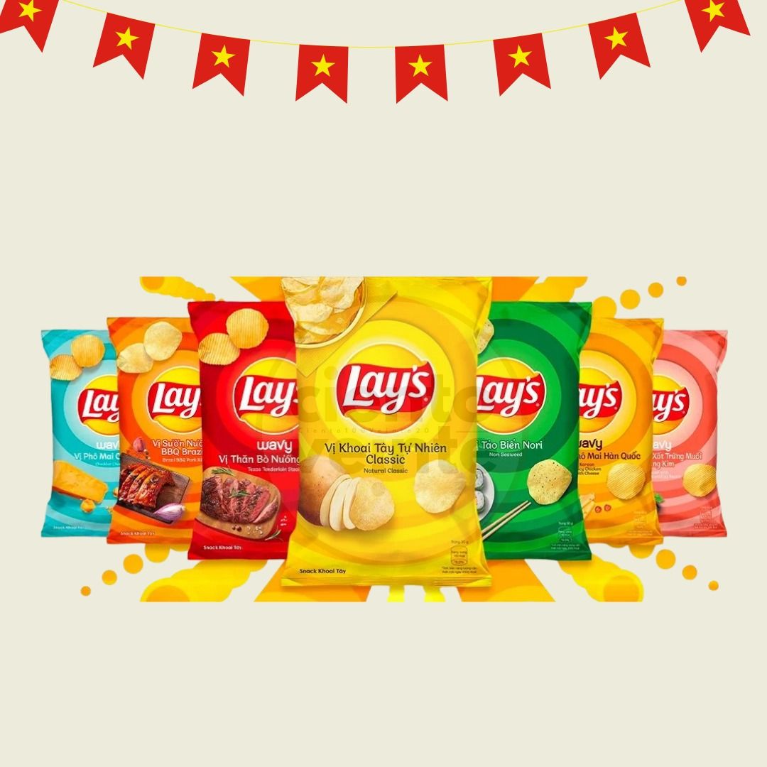 Lays Chips (Category: Other Food & Drinks) located in Manila. Submitted by ciento100veinte20 (Listing ID 1460293956, Image 2). Description: ITEM: Lays Chips ORIGIN: Vietnam STOCK: 1,000 WHOLESALE: PM to join our Resellers Group. Open for Drop Shipping. Location: Sta. Ana Manila Mode of Delivery: Lalamove or Tiktok Parcel Checkout MOP: GCASH OR BPI Description: Vietnam Lays, But Upgraded – Classic crispy chips with bigger seasoning and unique Viet