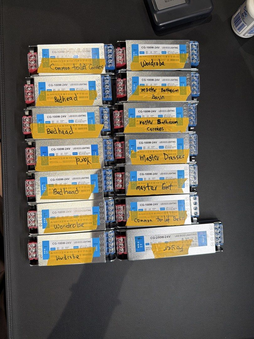 LED drivers (Category: Lighting) located in Singapore. Submitted by mightyboo (Listing ID 1460200513, Image 1). Description: Selling as a lot (take all) 13 pieces of CG-100W-24V 1 piece of CG-200W-24V All tested working good condition removed from brand new unit. Collect at my area. .
