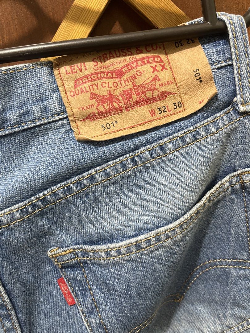 Levi’s 501 (Category: Jeans) located in Mandaluyong City. Submitted by TOMBSTUFF (Listing ID 1460248176, Image 3). Description: 32W x 30L on tag 31W x 38L actual (measured) 7in Hem (leg opening).