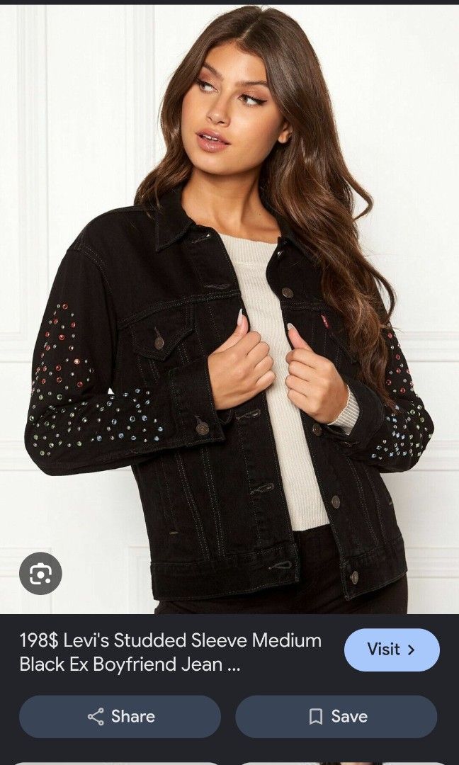 LEVI'S STUDDED SLEEVE DENIM JACKET (Category: Coats, Jackets and Outerwear) located in Ozamiz City. Submitted by 2nd.sight (Listing ID 1460124292, Image 2). Description: size: small w: 19.5 l: 23 excellent-like new *fresh from bale.