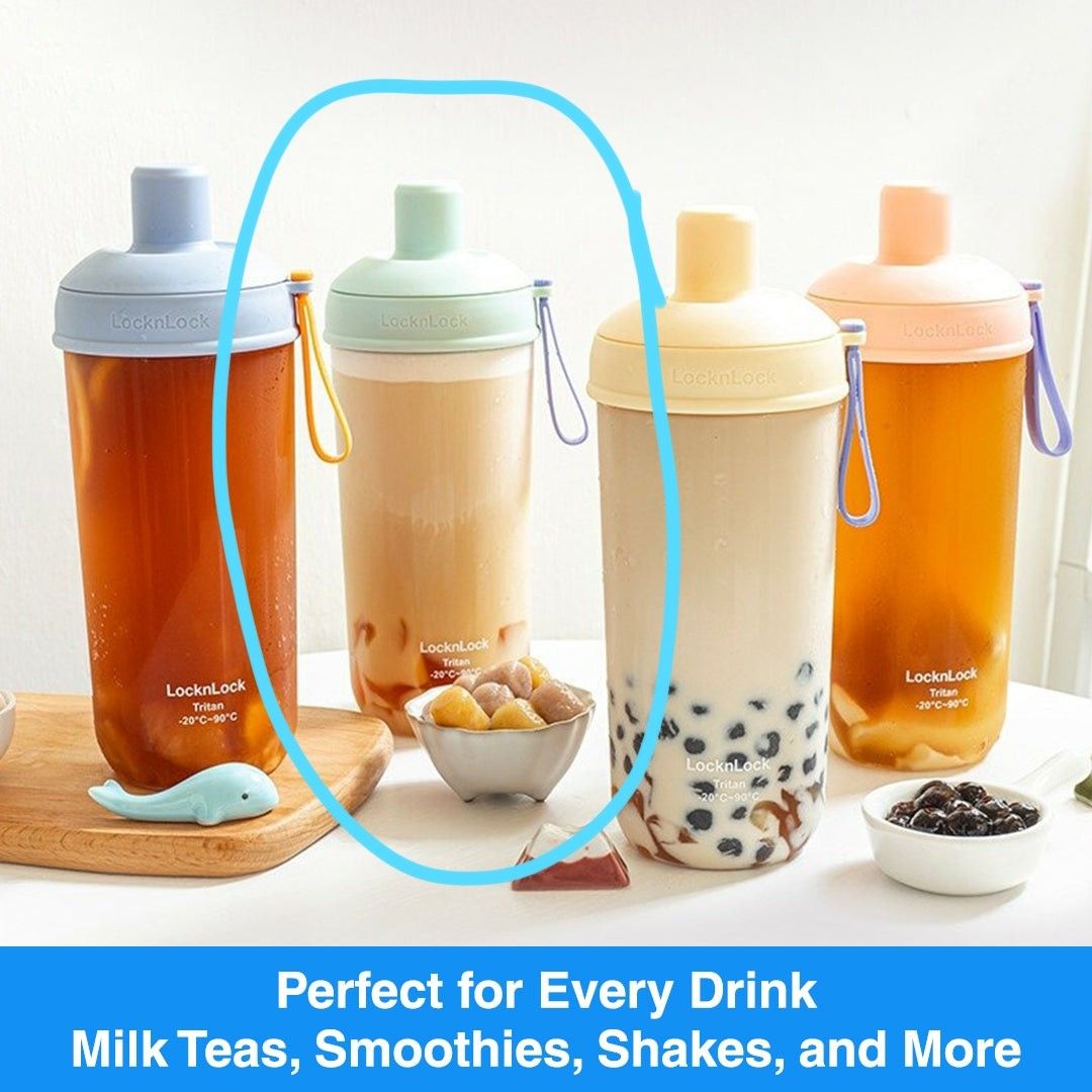 LocknLock Milk Tea Bottle in Mint (Category: Water Bottles & Tumblers) located in Paranaque City. Submitted by nis.declutters (Listing ID 1459662768, Image 2). Description: Bought from Lock&Lock. 700ml milk tea bottle with straw in the color Mint. Made of Tritan with a silicone strap. Super cute! Bought it to give as a gift but that didn't pan out. .