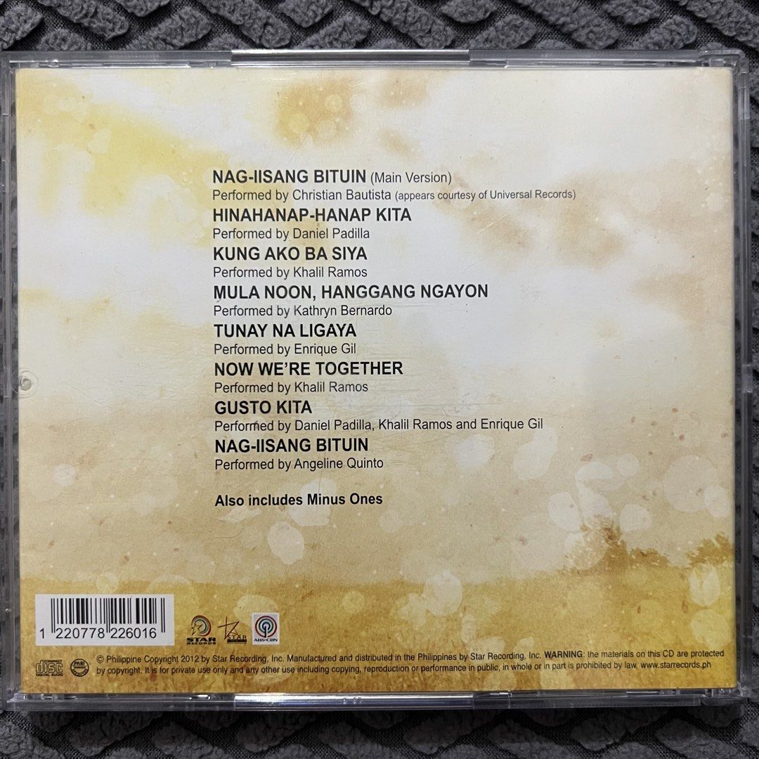 Love Songs from "Princess And I" (Category: CDs & DVDs) located in Caloocan City. Submitted by thelittlejewelcase (Listing ID 1460244146, Image 2). Description: featuring Daniel Padilla Kathryn Bernardo Enrique Gil Khalil Ramos Angeline Quinto and Christian Bautista.