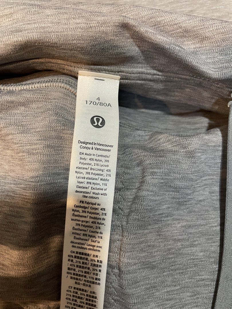 Lululemon Align High Neck Cami Tank A/B Size 4 Grey (Category: Activewear) located in Manila. Submitted by isa_m1 (Listing ID 1460239447, Image 3). Description: Lululemon Align Tank Top (see photos for when worn) - Color: Grey - Size: 4 - Style: Square high neck with adjustable straps - Condition: Brand new with original tag - RFS: bought the wrong size .