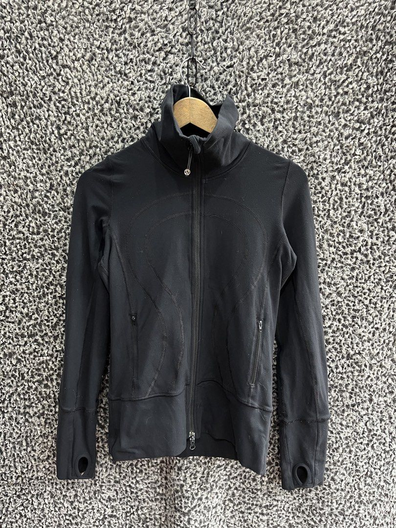 Lululemon full-zip athletic jacket | Size 4 (Category: Coats, Jackets and Outerwear) located in General Trias. Submitted by zrchustle.604 (Listing ID 1460252336, Image 1). Description: Lululemon full-zip athletic jacket featuring a tall mock neck collar and thumbhole cuffs. .