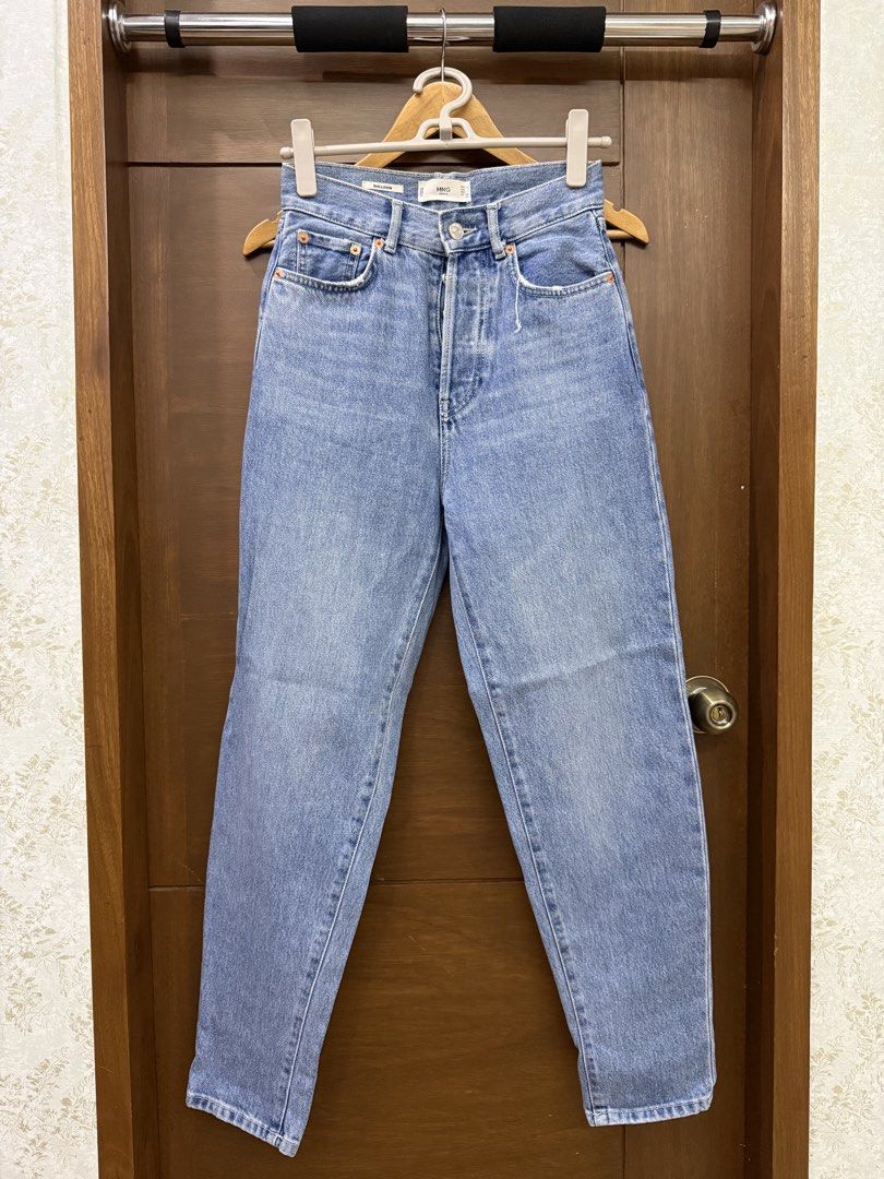 Mango Light Blue High Rise 90s Mom Jeans (Category: Jeans) located in Tarlac. Submitted by samdeclutters_ (Listing ID 1460206953, Image 2). Description: - Size: US2 - These are button-fly jeans (not the traditional zipper fly) for a more vintage look - RFS: Doesn’t fit me anymore .