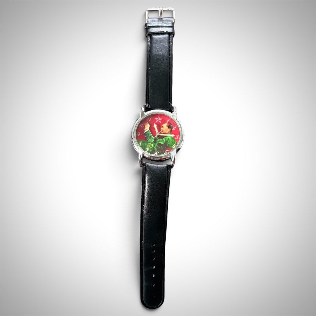 Mao Zedong Hand-Waving Watch (Category: Men's Watches) located in Quezon City. Submitted by desirepaths9 (Listing ID 1460297600, Image 3). Description: Mao Zedong hand waving watch, featuring a small portrait of Mao with a moving arm that waves when activated..