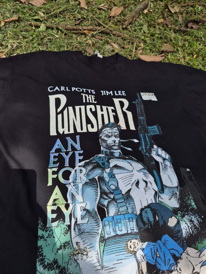 Marvel Punisher Shirt (Category: Tshirts & Polo Shirts ) located in San Pablo. Submitted by allsunday.vtg (Listing ID 1460111645, Image 2). Description: Punisher US Modern Bootleg Features an Eye for an Eye Comic Cover Boxy XL (23/28) No flaws.