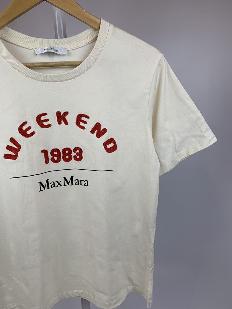 Max Mara Weekend Embroidered Shirt (Category: Shirts) located in Bacolod City. Submitted by mixedgarmzbcd (Listing ID 1460286208, Image 3). Description: •Excellent Condition •Color rate 9.5/10 •Tagged: M Width: 18 Length: 24.5 •No issue.