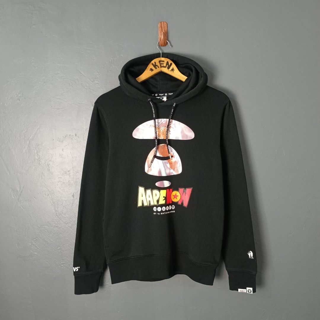 Men's - AAPE X Dragonball Super (Category: Coats, Jackets and Outerwear) located in Bacolod City. Submitted by drop.ph (Listing ID 1460210483, Image 2). Description: AAPE X Dragonball - Goku Authentic *Size M - 20.5x25.5 *Excellent cloth *Minor crack on print *Price: 2,500php *Add SF if outside Bacolod City .