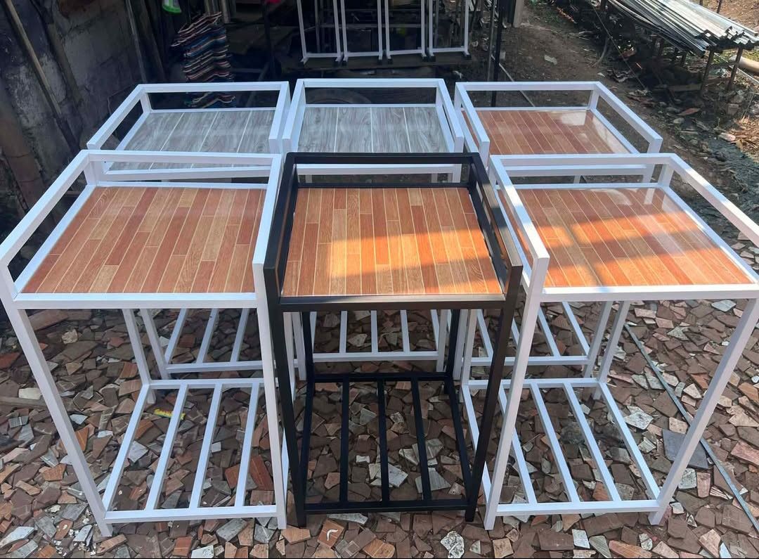 Metal Frame Storage Shelf with Wood Top (Category: Shelves, Cabinets & Racks) located in Caloocan City. Submitted by fabiayanya97614 (Listing ID 1460143345, Image 1). Description: - Sturdy metal frame shelves with durable wooden tops. - Customizable with different wood finishes and frame colors. - Ideal for organizing your home, garage, or workshop. - Approximate dimensions: 2ft (width) x 2ft (depth) x 2ft (height). - Simple and easy assembly pro
