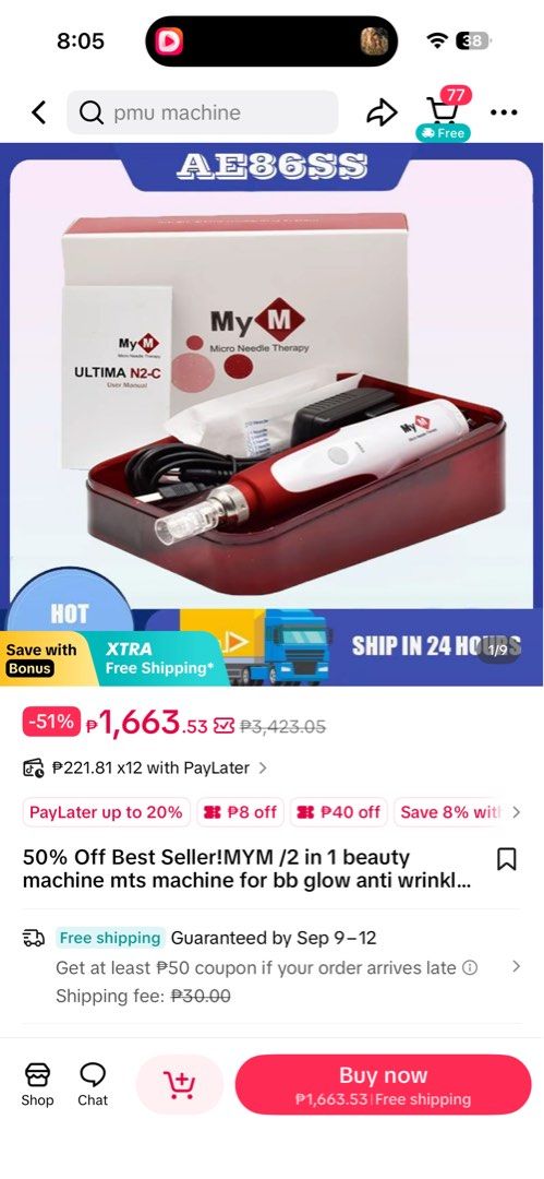 Microneedling therapy (Category: Face Care) located in Valenzuela. Submitted by phearlzstorm (Listing ID 1460303358, Image 3). Description: Never been used with 36 needles included… .