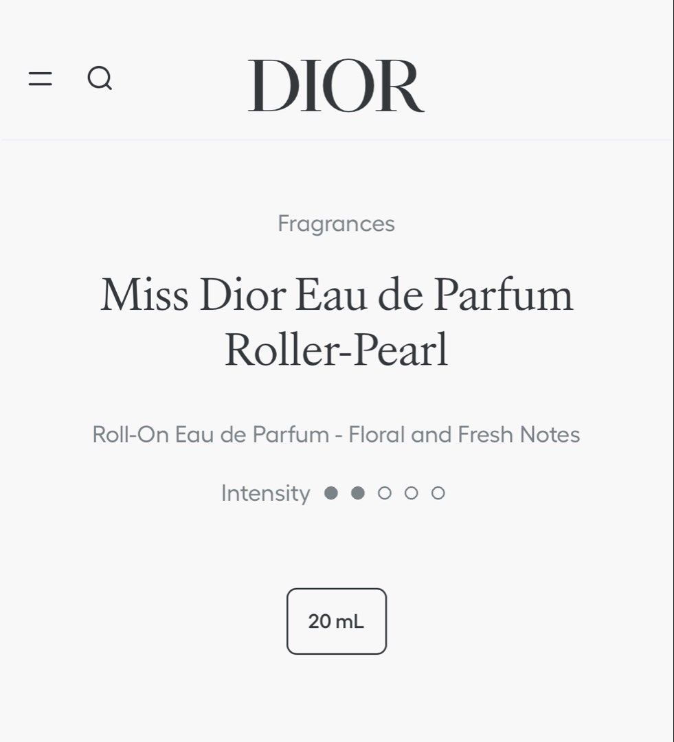 Miss Dior EDP 20ml Roller (Category: Fragrance & Deodorants) located in Taguig. Submitted by makeupgoodiess (Listing ID 1460193243, Image 3). Description: .