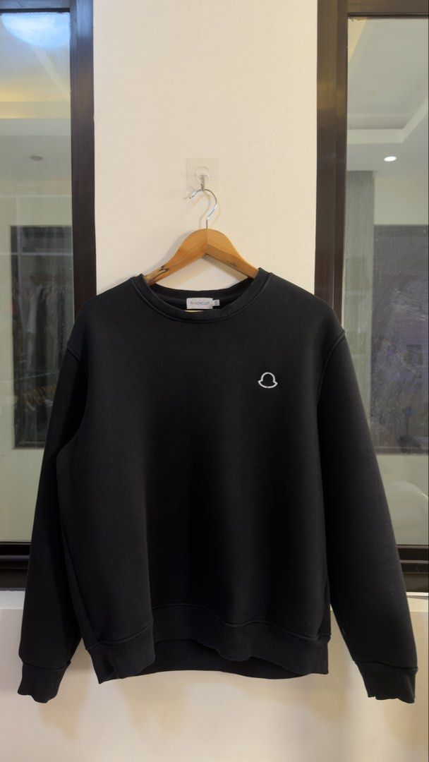 Moncler Black Logo Sweatshirt XXL (Category: Coats, Jackets and Outerwear) located in Paranaque City. Submitted by mykapoynton (Listing ID 1460293381, Image 2). Description: Moncler Black Logo Sweatshirt XXL - Color: Black - Size: XXL - Iconic embroidered Moncler logo on chest - Made in China - Ideal for casual wear.