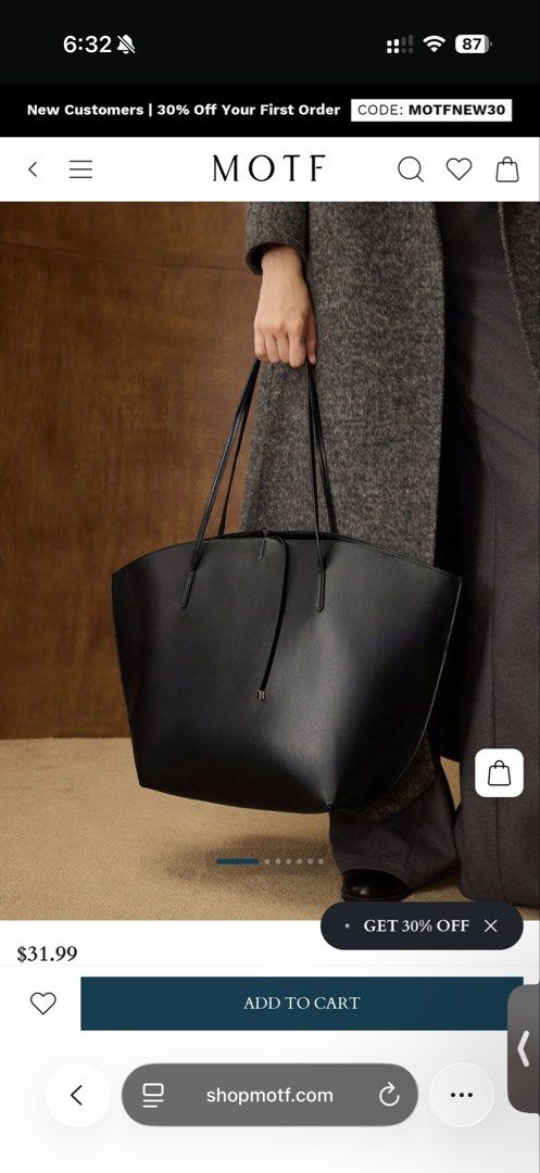 MOTF TOTE BAG LARGE (Category: Tote Bags) located in General Trias. Submitted by tinyfits_outgrown (Listing ID 1460238590, Image 1). Description: MOTF black tote bag Super spacious.