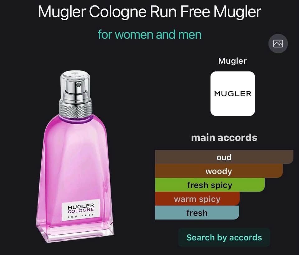 Mugler “Run Free” (Category: Fragrance & Deodorants) located in Angeles City. Submitted by makeityours.love (Listing ID 1460281502, Image 3). Description: FOR SALE Authentic 💯 Mugler “Run Free” 100ml 3900 Sobrang bango nito lalo ung dry down nya! .
