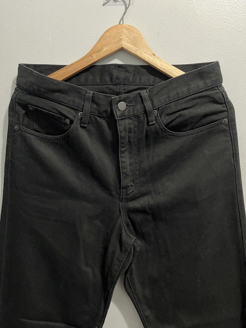 Muji Black Denim Straight Pants (Category: Jeans) located in Manila. Submitted by mkjah (Listing ID 1460268274, Image 2). Description: Muji Black Denim Straight Pants Good Condition Size: tag (w) 31 x (l) 30 (Lo) 7.5 Price: 500 plus shipping fee There may be slight differences in color between the actual product and photos posted here. DELIVERIES and/or SHIPPING GUIDELINES: FOR JNT SHIPPING:FRIDAY OR SATURDAY ONLY FOR SAME DAY DELIVERIES: LALAMOV