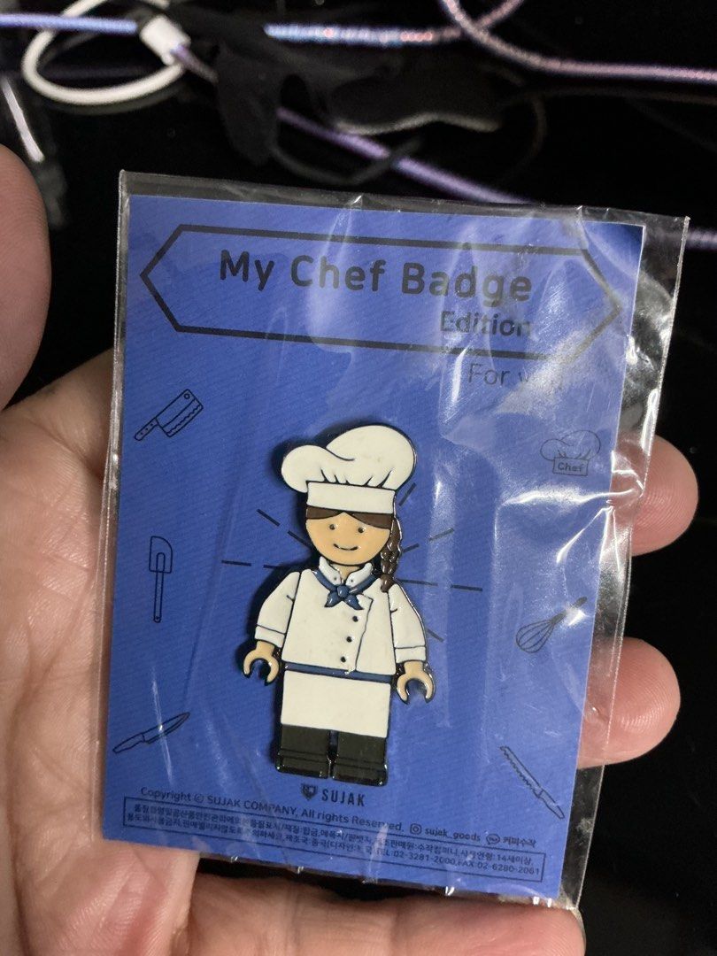 My Chef Badge metal brooch (Category: Other Accessories) located in Angeles City. Submitted by goodbuysathome (Listing ID 1460224012, Image 1). Description: From Japan Sujak My Chef Badge metal pin / brooch Add sf 55 Gcash payment .