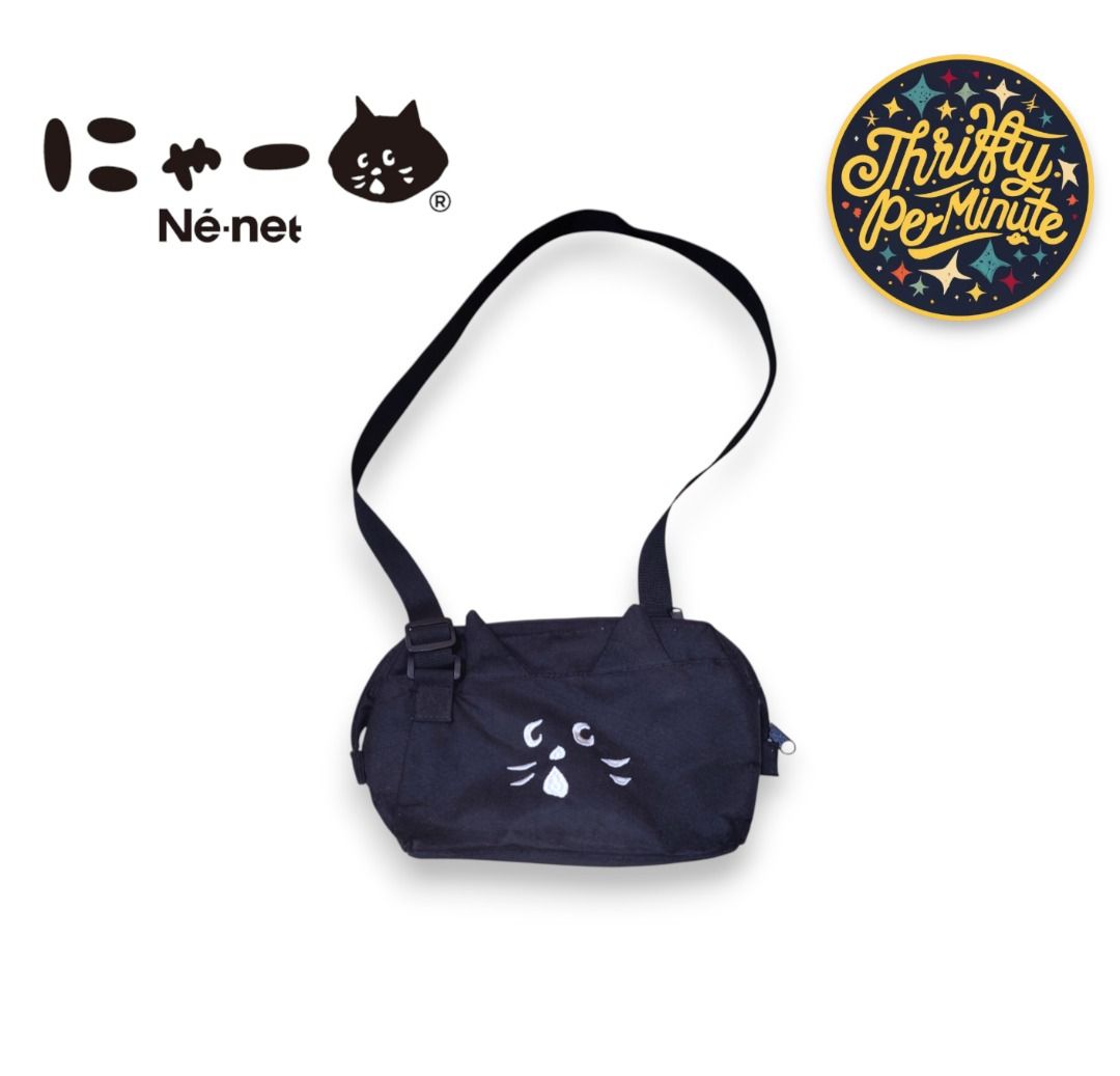 Ne-net "Nya" cat Pouch/Shoulder Bag (Category: Shoulder Bags) located in Bacolor. Submitted by thriftyperminute (Listing ID 1460282977, Image 1). Description: -This is a pre-loved or thrifted item so please manage your expectations. -Color may slightly differ due to lighting or with the settings of the device used to view the photos -"Mine" now, pay now policy -Payment through gcash -Sure buyers only, please -No cancellation of orders -No return,