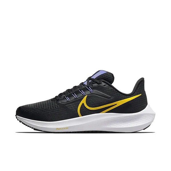Nike Air Zoom Pegasus 39 (Category: Sneakers) located in Iligan City. Submitted by my.preloved29 (Listing ID 1460271657, Image 1). Description: Got this for 7,900+ | Used less than 5 times Nike Air Zoom Pegasus 39 🖤💜💛 ✨ Authentic Nike ✨ Style Code: DH4072-002 ✨ Black colorway with purple & yellow accents ✨ Lightweight and comfortable for everyday wear, walking, running, or casual fits ✨ Cushioned sole with Nike Air Zoom technology 📌 Bought fo