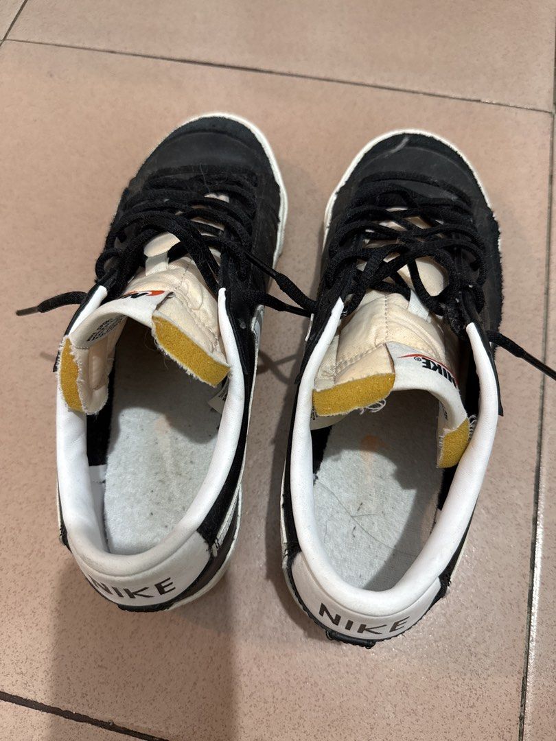Nike Blazer Low '77 Vintage Black White (Category: Sneakers) located in Makati City. Submitted by malcolmkenji (Listing ID 1460215766, Image 1). Description: - Nike Blazer Low '77 Vintage sneakers - Color: Black suede with white accents - Size: US 6 - Condition: Shows some signs of wear on soles and inside - Laces: Black - Ideal for: Casual wear.