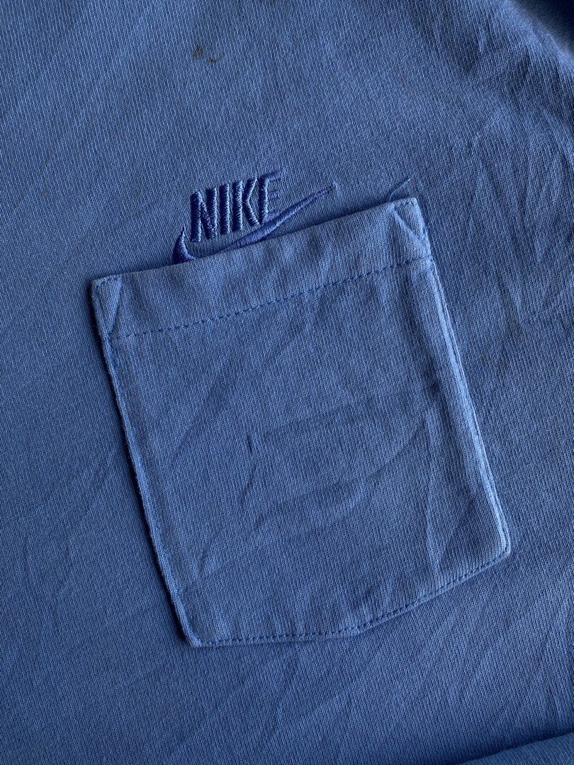 Nike Essential Chest Pocket Tee - Washed Blue 🌊 (Category: Tshirts & Polo Shirts ) located in Puerto Princesa. Submitted by thriftedheatshub (Listing ID 1460256338, Image 3). Description: DESCRIPTION: 📌 🔥 NIKE ESSENTIAL CHEST POCKET TEE! Authentic Fall 2020 Nike Sportswear pocket tee in a clean washed ocean blue colorway. Features an embroidered tonal Nike mini logo right above the front chest pocket, soft premium cotton build, and classic str