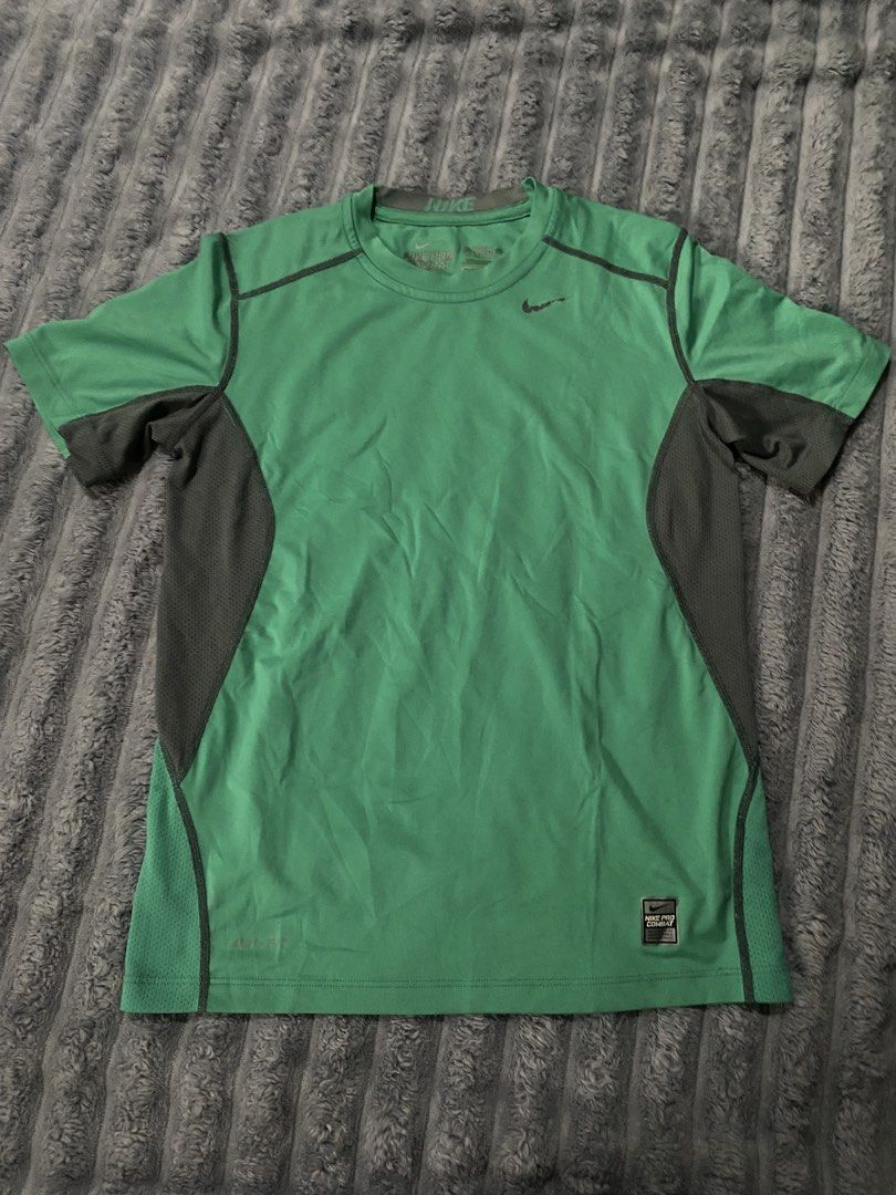 NIKE- Pro Combat (Fitted / Dri-FIT series) (Category: Looking For) located in Paranaque City. Submitted by hershop.sbt (Listing ID 1460228954, Image 2). Description: Brand: Nike Pro Combat Line: Dri-FIT / Fitted Performance Series Style: Youth Short-Sleeve Athletic Training Shirt Size: Youth Medium (M) Colorway: Kelly Green / Charcoal Grey Material: 100% Moisture-Wicking Dri-FIT Polyester Key Features: Breathable mesh back and side ventilation pa