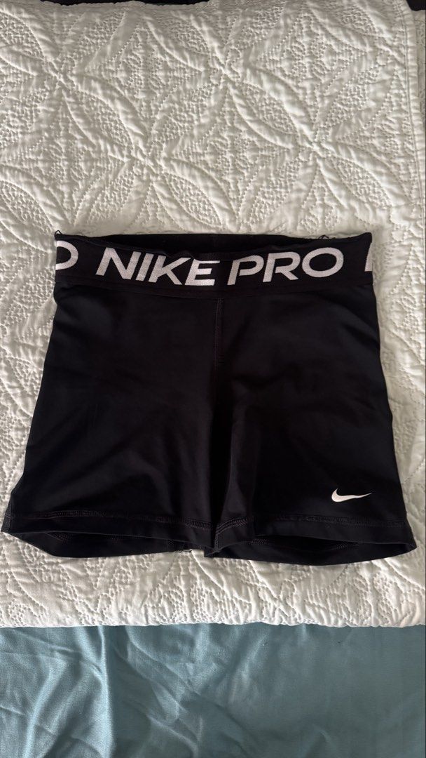 Nike Pro Dri-Fit Black Compression Shorts Size S (Category: Activewear) located in Mandaluyong City. Submitted by cosy.bz (Listing ID 1460128741, Image 1). Description: - Black Nike Pro Dri-Fit Compression Shorts - Features iconic Nike Pro waistband - Made in Indonesia - Ideal for workouts or everyday wear - Comfortable and supportive fit - Size: Small.