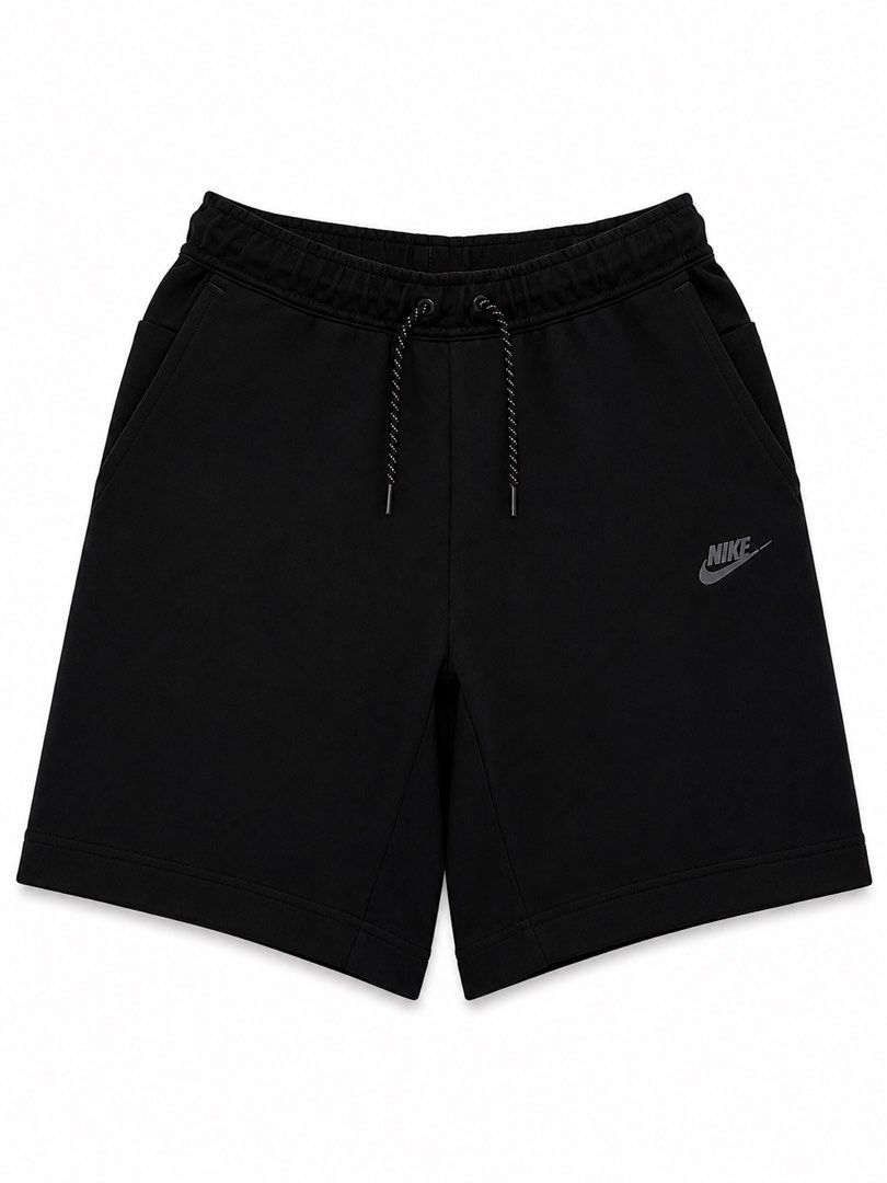 Nike Tech Fleece Shorts Black (Category: Shorts) located in Cavite. Submitted by jmtr1ft_01 (Listing ID 1460178827, Image 1). Description: - Black Nike Tech Fleece shorts - Elastic waistband with drawstring - Two side pockets - One zippered back pocket - Subtle Nike logo on left leg - Comfortable and stylish for everyday wear.
