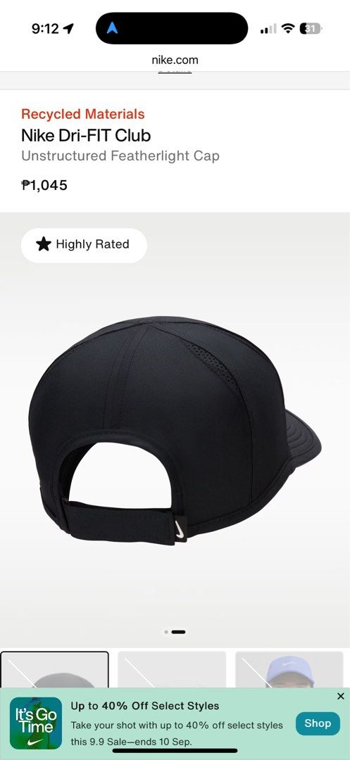 Nike unisex club cap S/M (Category: Caps & Hats) located in Manila. Submitted by v2024 (Listing ID 1460112007, Image 3). Description: .