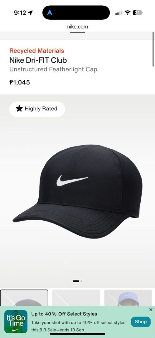 Nike unisex club cap S/M (Category: Caps & Hats) located in Manila. Submitted by v2024 (Listing ID 1460112007, Image 1). Description: .