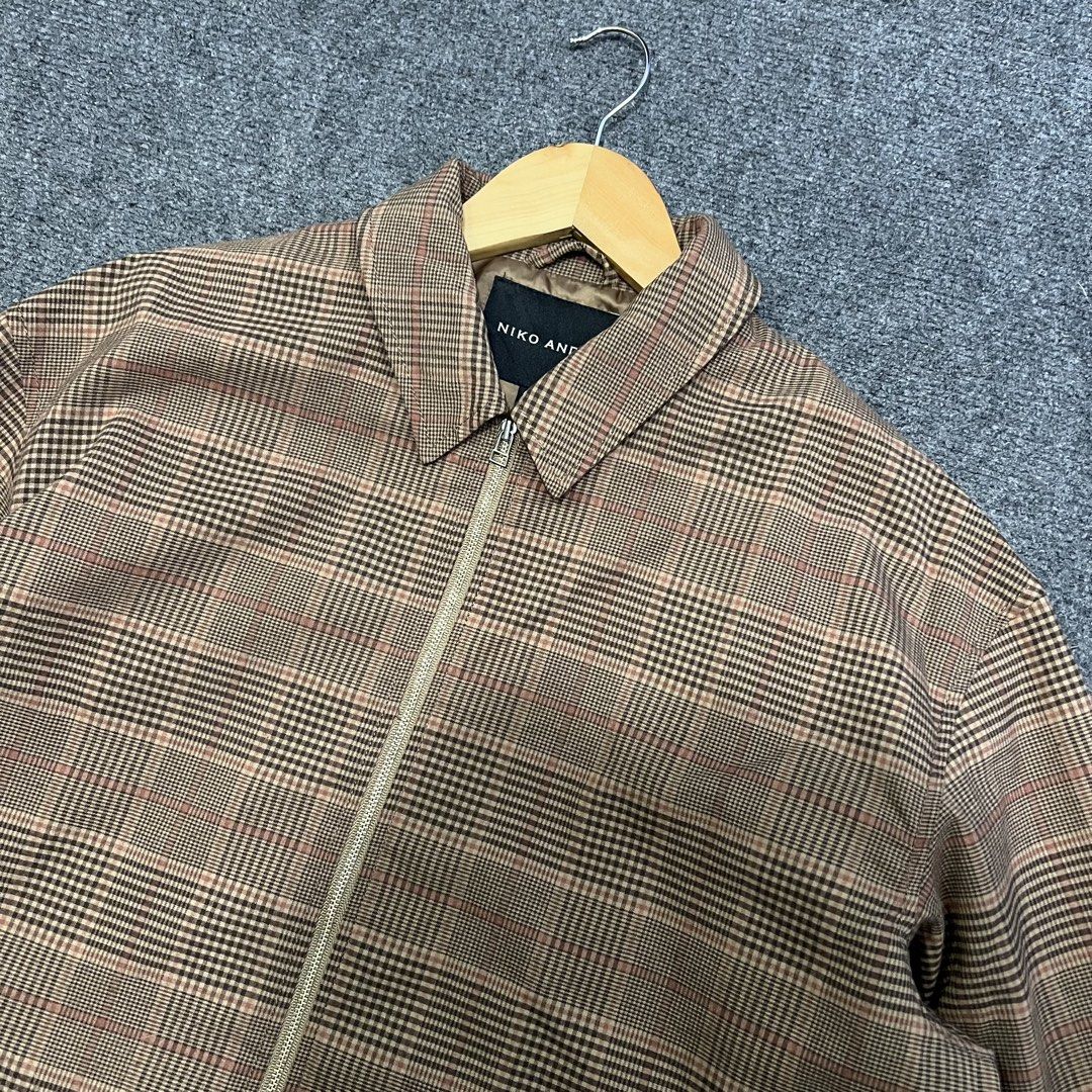 Niko And Plaid Harrington Jacket (Category: Coats, Jackets and Outerwear) located in Baguio. Submitted by reworn.clo (Listing ID 1460219936, Image 3). Description: Niko And Plaid Harrington Jacket Excellent condition Width 23. Length 27 Size 3 on tag 1180🤝.