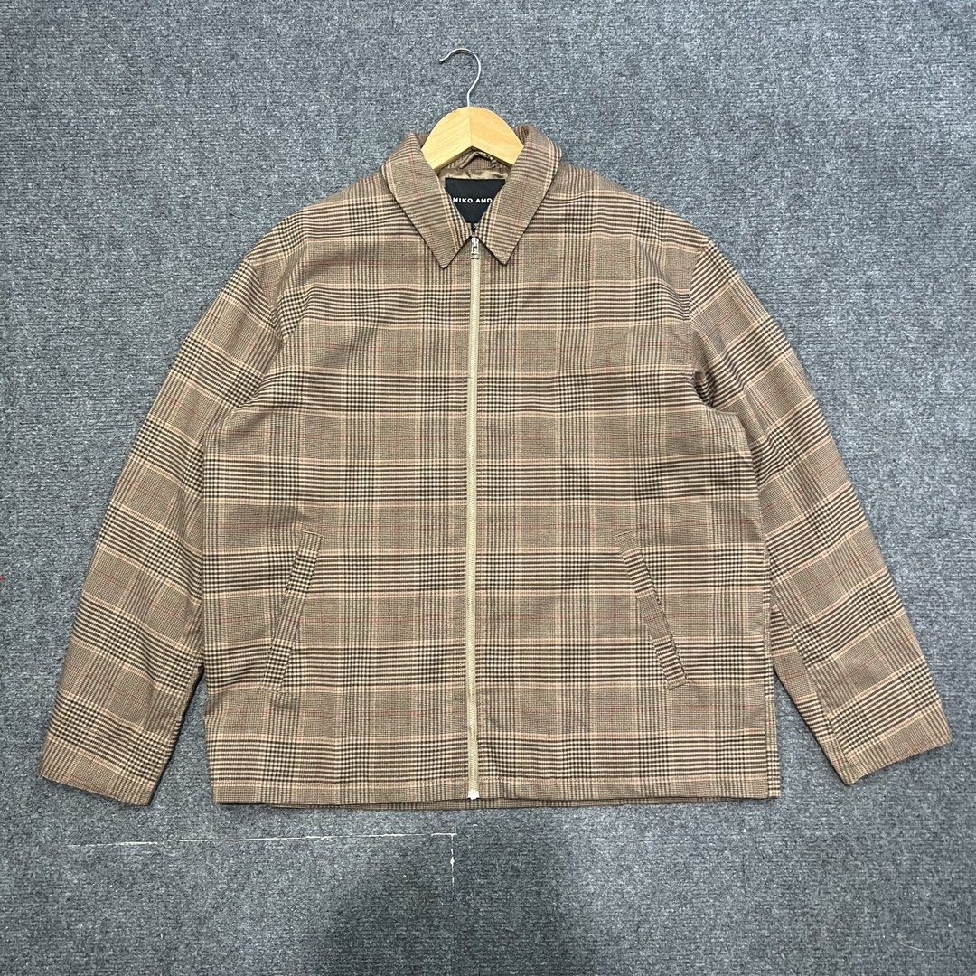 Niko And Plaid Harrington Jacket (Category: Coats, Jackets and Outerwear) located in Baguio. Submitted by reworn.clo (Listing ID 1460219936, Image 1). Description: Niko And Plaid Harrington Jacket Excellent condition Width 23. Length 27 Size 3 on tag 1180🤝.