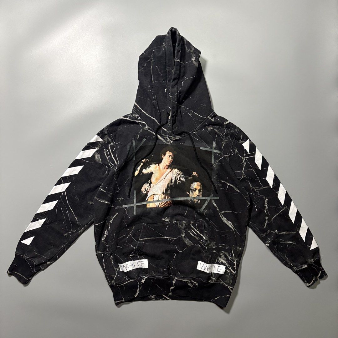 Off White Caravaggio Marble Front Print Hoodie (Category: Vintage Collectibles) located in Tayabas. Submitted by tayabaskartell (Listing ID 1460107542, Image 1). Description: .