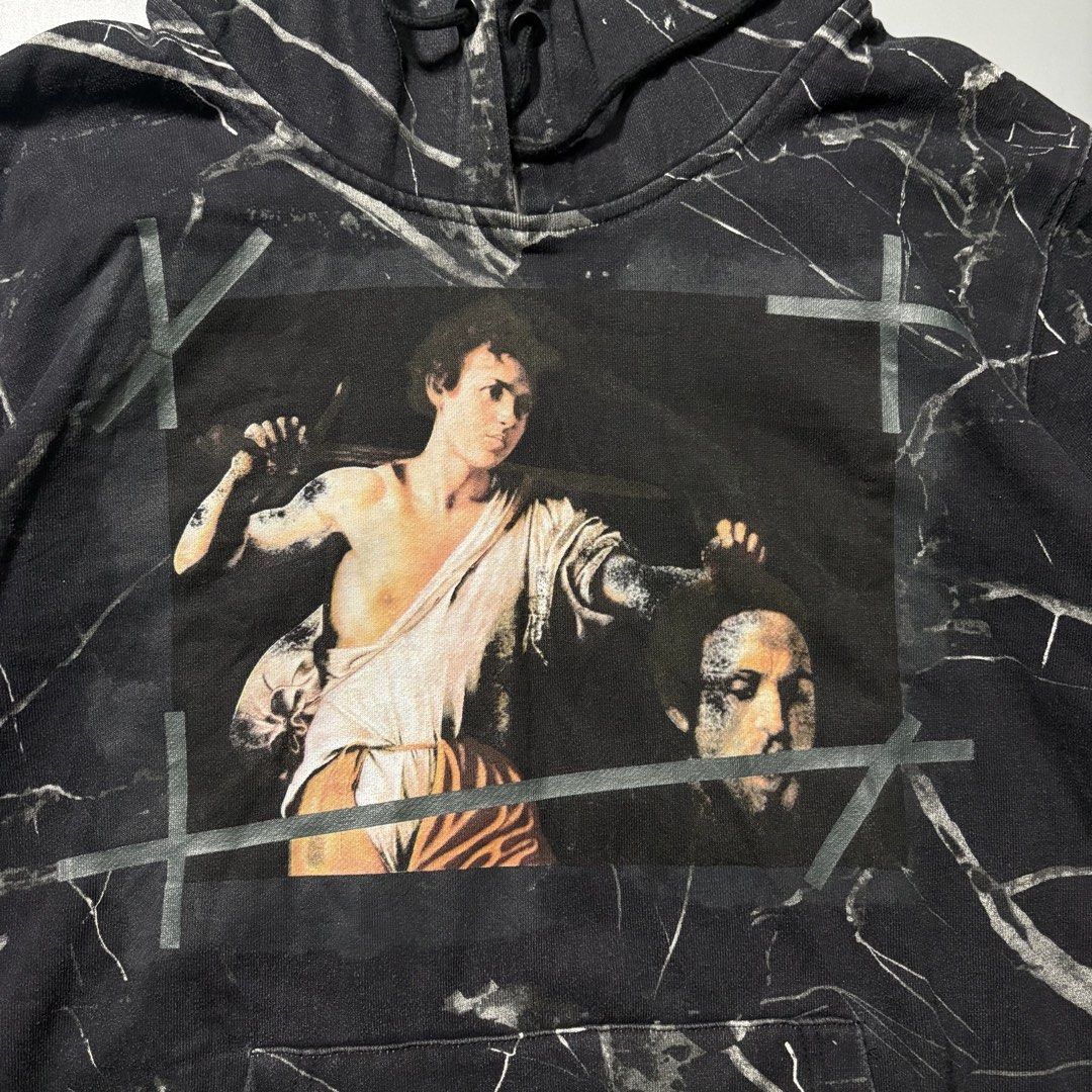 Off White Caravaggio Marble Front Print Hoodie (Category: Vintage Collectibles) located in Tayabas. Submitted by tayabaskartell (Listing ID 1460107542, Image 2). Description: .