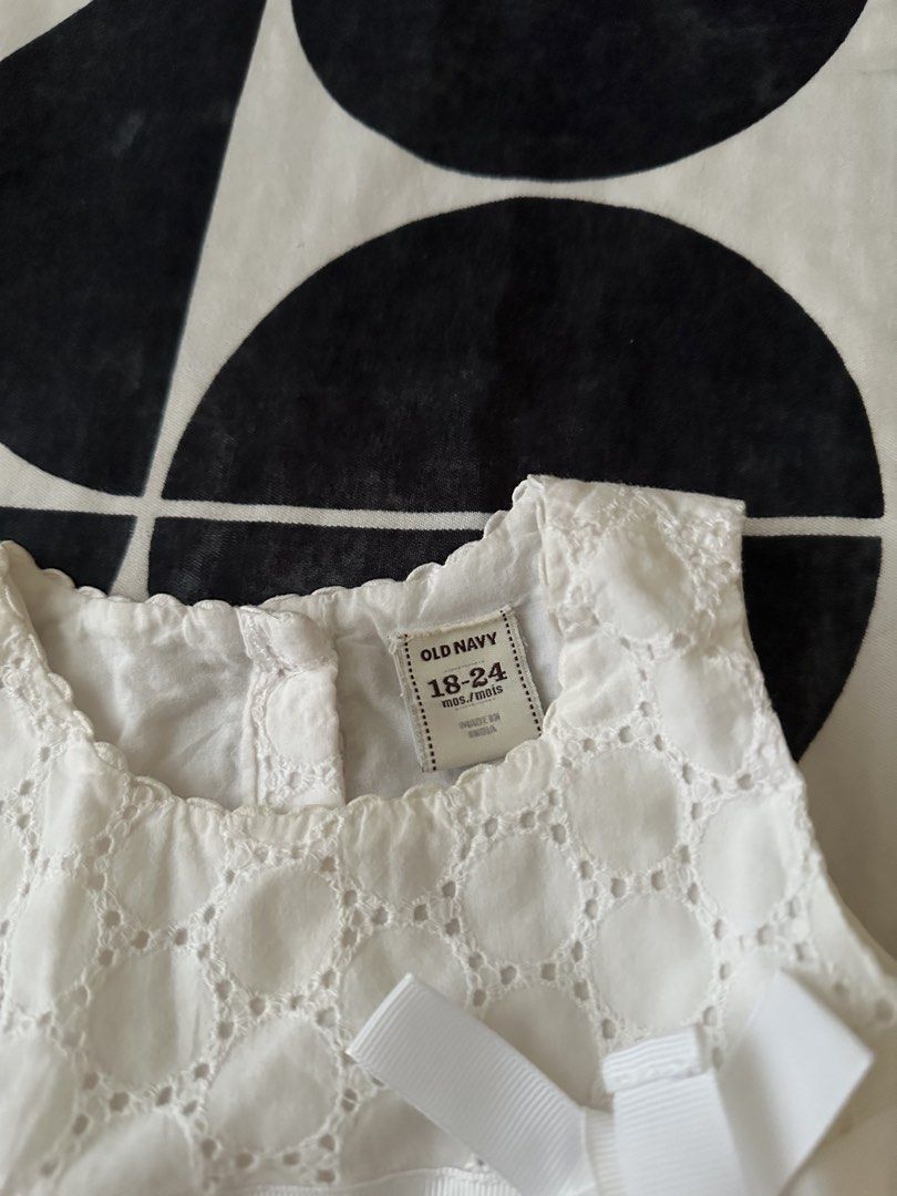 Old Navy white onesie (Category: Babies & Kids Fashion) located in Makati City. Submitted by jannst (Listing ID 1460158705, Image 3). Description: .