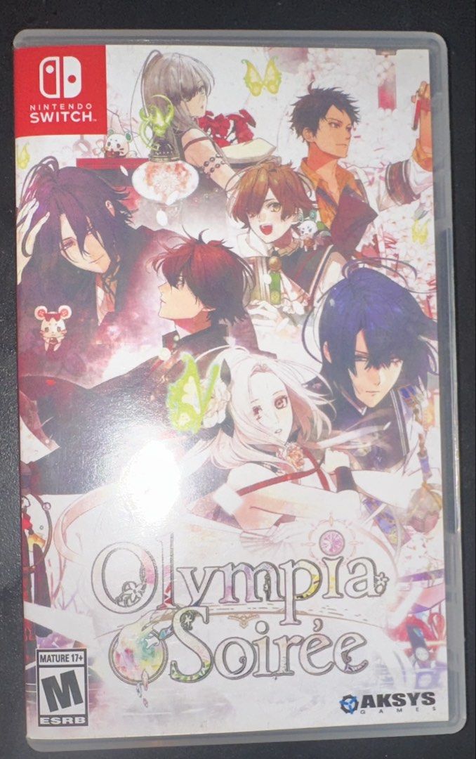 Olympia Soirée Nintendo Switch Game Aksys Games (Category: Nintendo) located in Quezon City. Submitted by esane (Listing ID 1460228923, Image 1). Description: - Olympia Soirée for Nintendo Switch - Published by Aksys Games - Rated Mature 17+ - Includes game cartridge and case with artwork - Highly recommended visual novel experience.