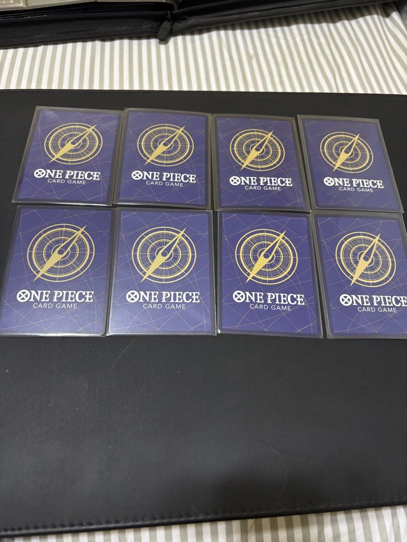 One piece card game OP01 zoro (Category: Raw Singles) located in San Fernando. Submitted by goneforgoodz (Listing ID 1460276684, Image 2). Description: Near mint Set of 8.