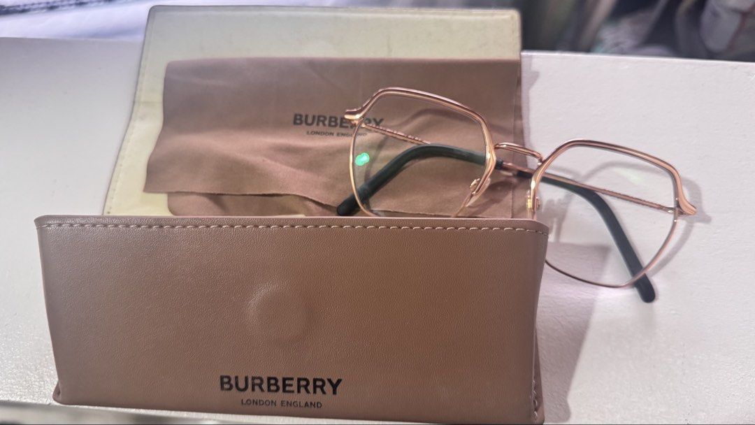 Original Burberry Eyeglasses (Category: Sunglasses & Eyewear) located in Quezon City. Submitted by decluttrqueen (Listing ID 1460194686, Image 1). Description: Original Burberry Eyeglasses Bought in US No receipt RFS: Not my style No COD. Payment first Shipping fee to be shouldered by the buyer. Lalamove - Same Day Delivery J&T - shipping days depends on your area .