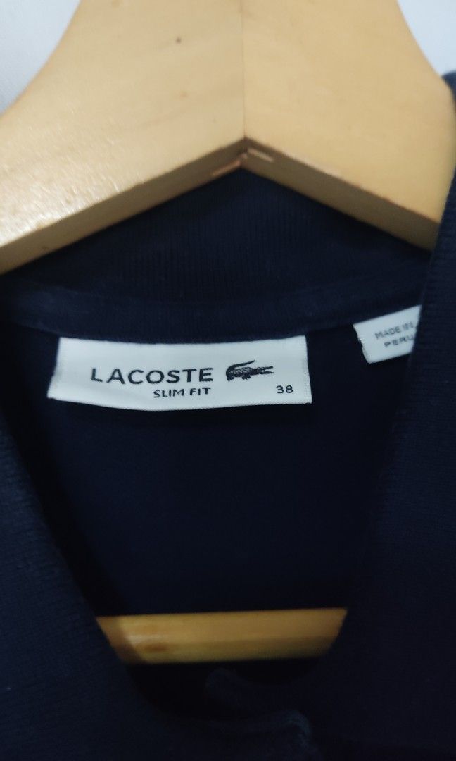 Original Lacoste sleeveless shirt (Category: Sleeveless) located in Manila. Submitted by thrifttrip (Listing ID 1460150963, Image 3). Description: Guaranteed original sleeveless Lacoste shirt. Preloved slim fit size 38. Worn only a couple of times Rider pick-up only. item location Bambang Pasig.