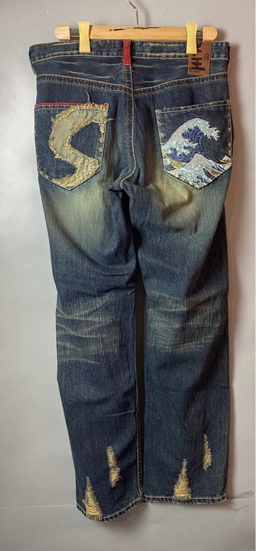 Osaka Big Train Pants (Category: Jeans) located in Quezon City. Submitted by loloyz123 (Listing ID 1460267812, Image 2). Description: Osaka Big Train Pants Condition: Very good Color rate: 9.8/10 Color: Denim Size: Large L: 45 W: 17.5 inches.