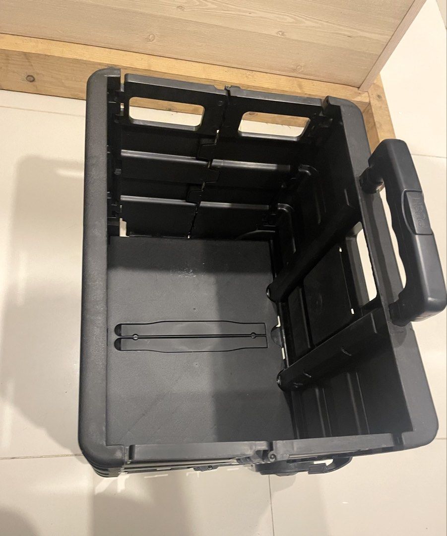 Pack & Roll Folding Cart with Wheels (Category: Home Improvement Tools & Accessories) located in Mandaue City. Submitted by piacatrina08 (Listing ID 1460197465, Image 3). Description: FOR CEBU BUYERS ONLY - Used only a few times because this is an extra cart - Sturdy black folding cart with wheels - Ideal for groceries or moving items - Extendable handle for easy pulling - Folds flat for convenient storage .
