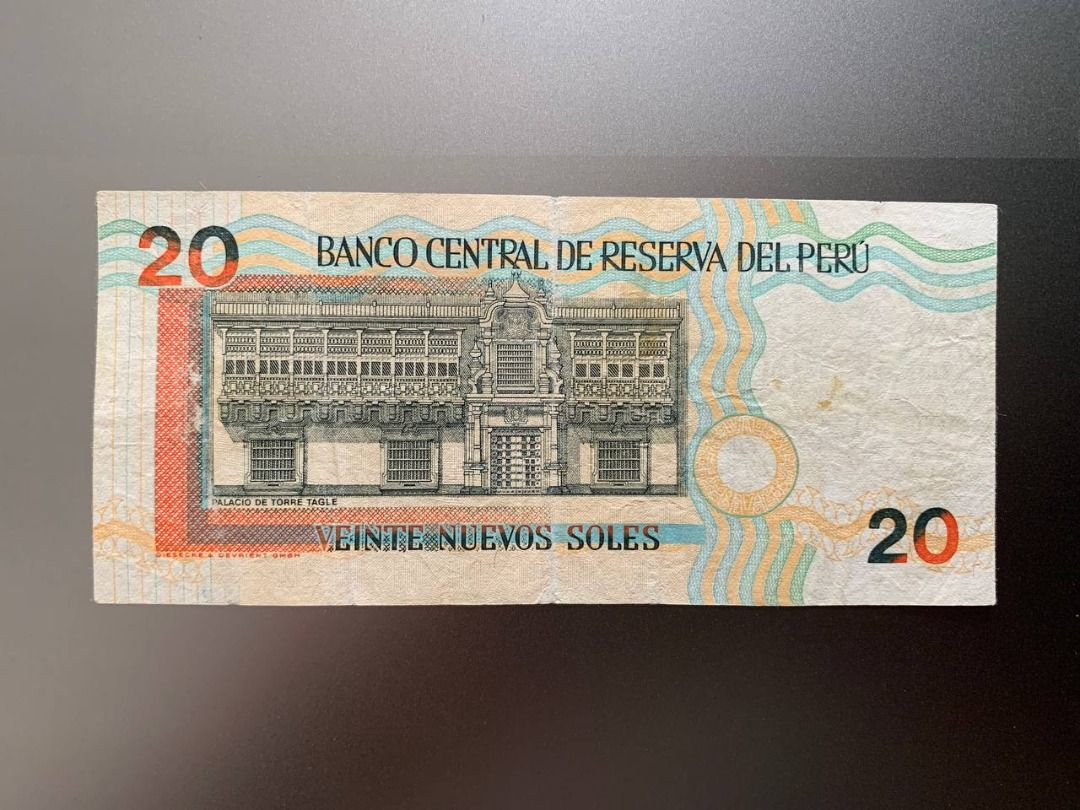 Peru 20 Nuevos Soles Banknote 1995 (Category: Currency) located in Indang. Submitted by vykolektor (Listing ID 1460218340, Image 2). Description: Peru 20 nuevos soles 1995 Condition in photos.