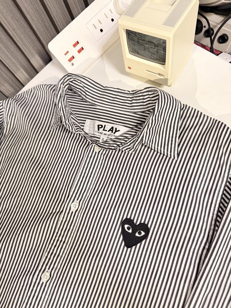 Play CDG Buttondown (Category: Activewear) located in Bulacan. Submitted by jomar_0705 (Listing ID 1460299901, Image 3). Description: Play CDG Buttondown Small on tag W20 L27 As new No issue.