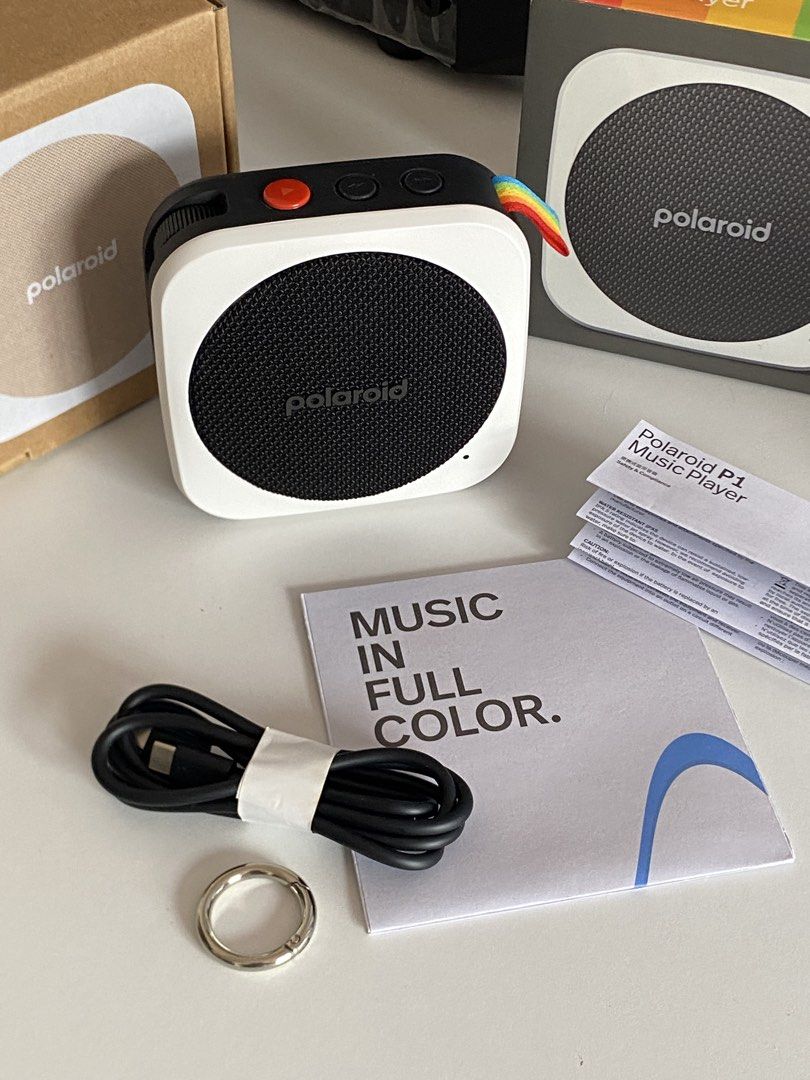Polaroid P1 Music Player Bluetooth Speaker (Category: Soundbars, Speakers & Amplifiers) located in Davao. Submitted by editd (Listing ID 1459978908, Image 3). Description: Includes original box w/ unused usb-c charging cable & manual.