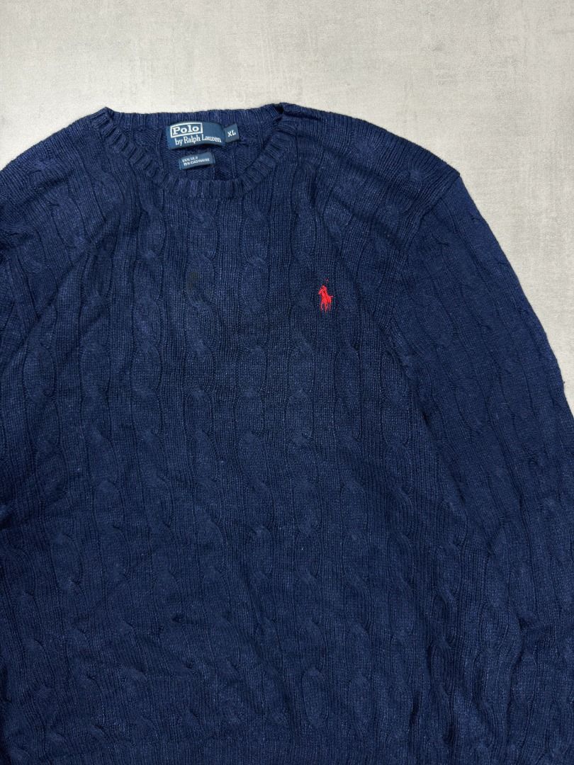Polo Ralph Lauren - Cable Knit Sweater Navy (Category: Hoodies) located in Subic. Submitted by concretefloor (Listing ID 1460196480, Image 3). Description: Polo Ralph Lauren - Cable Knit Sweater Navy Size XL 25 inches width 29 inches length Excellent condition No flaws 9/10 condition Shipping fee not included Negotiable ; do not hesitate to make offer! .